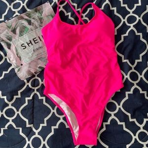 Lace-Up Back One Piece Swimsuit NEVER WORN